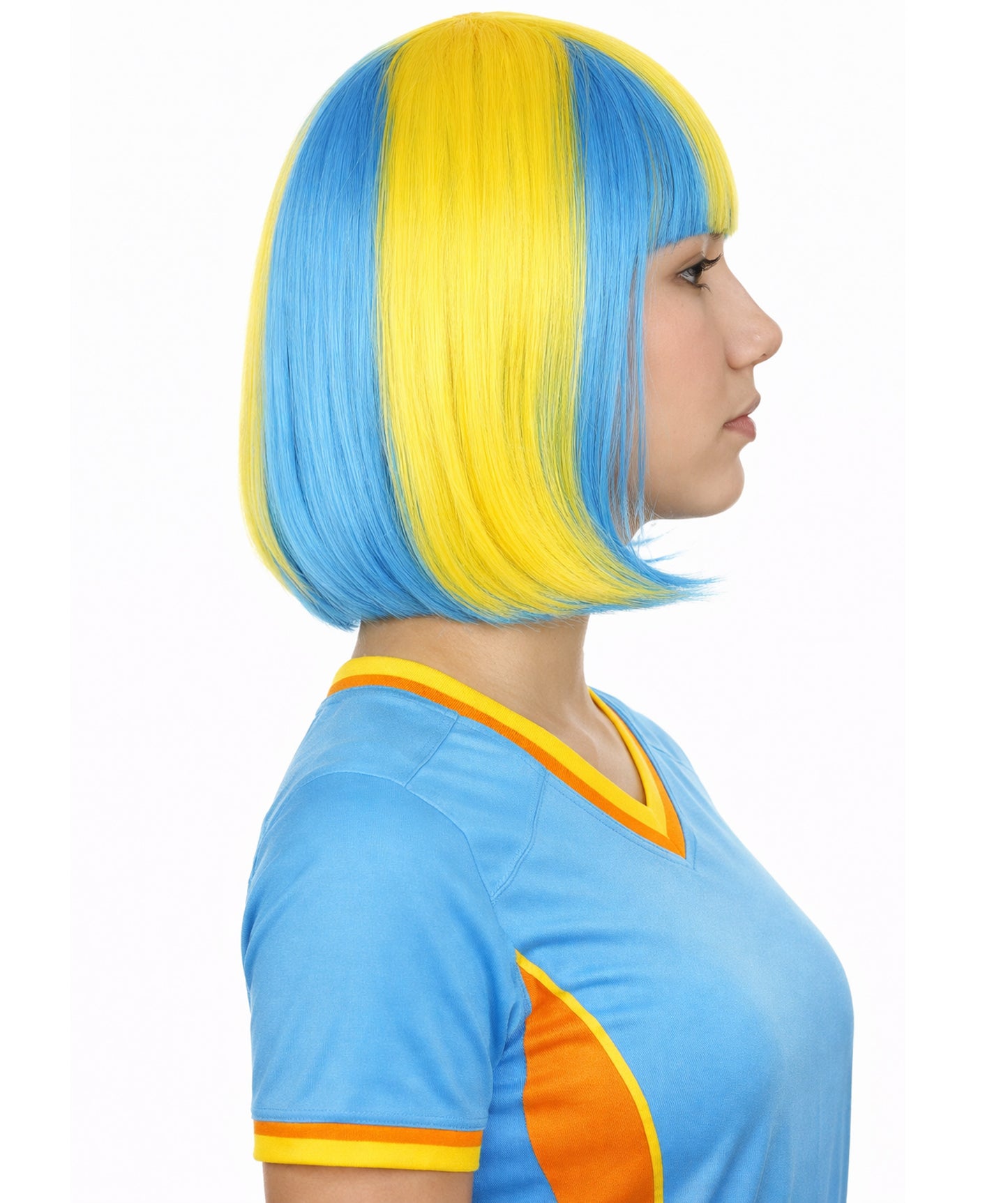 Sweden Flag Sport Party Bob | Yellow Sky Blue Sexy Fancy | Premium Breathable Capless Cap