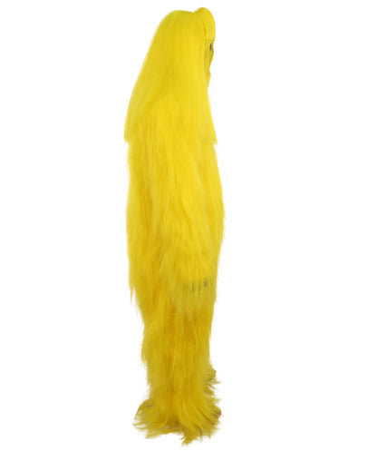 HPO Unisex Extreme Hairy Person Costume, Mask and Bundle - Full-Body Hair Suit Extra-Long Ash Brown Costume Wig for Halloween, Cosplay & Parties