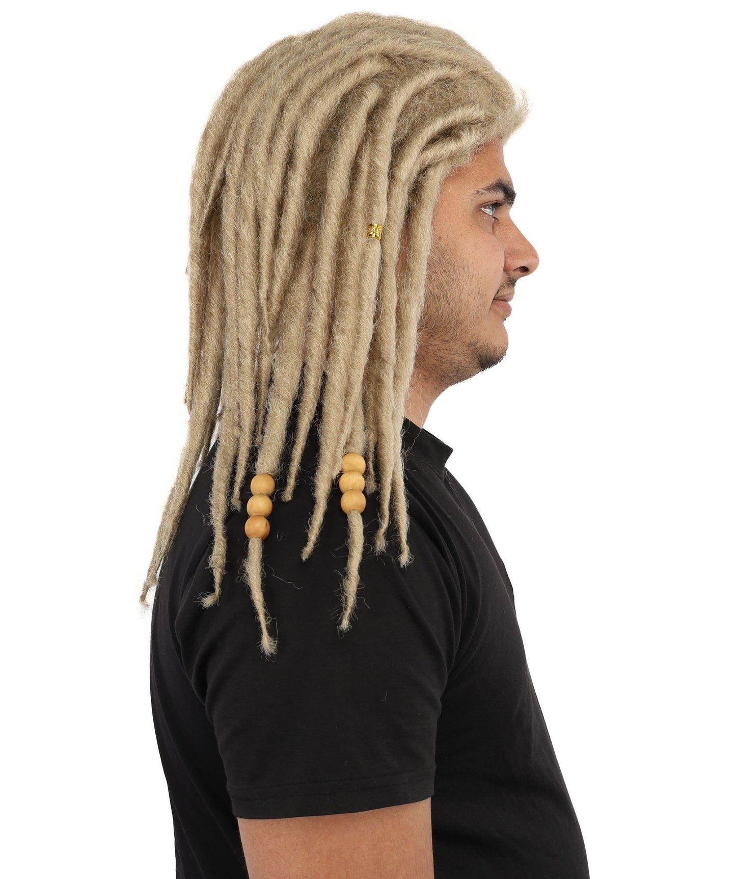 HPO Men’s Blonde Dreadlock Wig | Ideal for Cosplay, Halloween and Themed Parties | 22 Inch Realistic Texture, Adjustable Cap, and Comfortable Fit