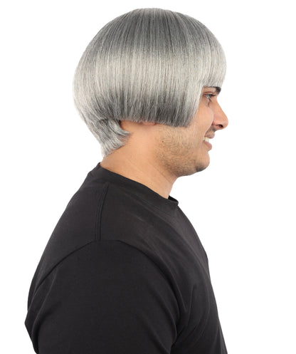 Adult Men’s Earfquake-Inspired Retro Blue Suit Costume & Multiple Bob Wig Bundle | Included sunglass | Bold Retro Look for Cosplay & Costume Events