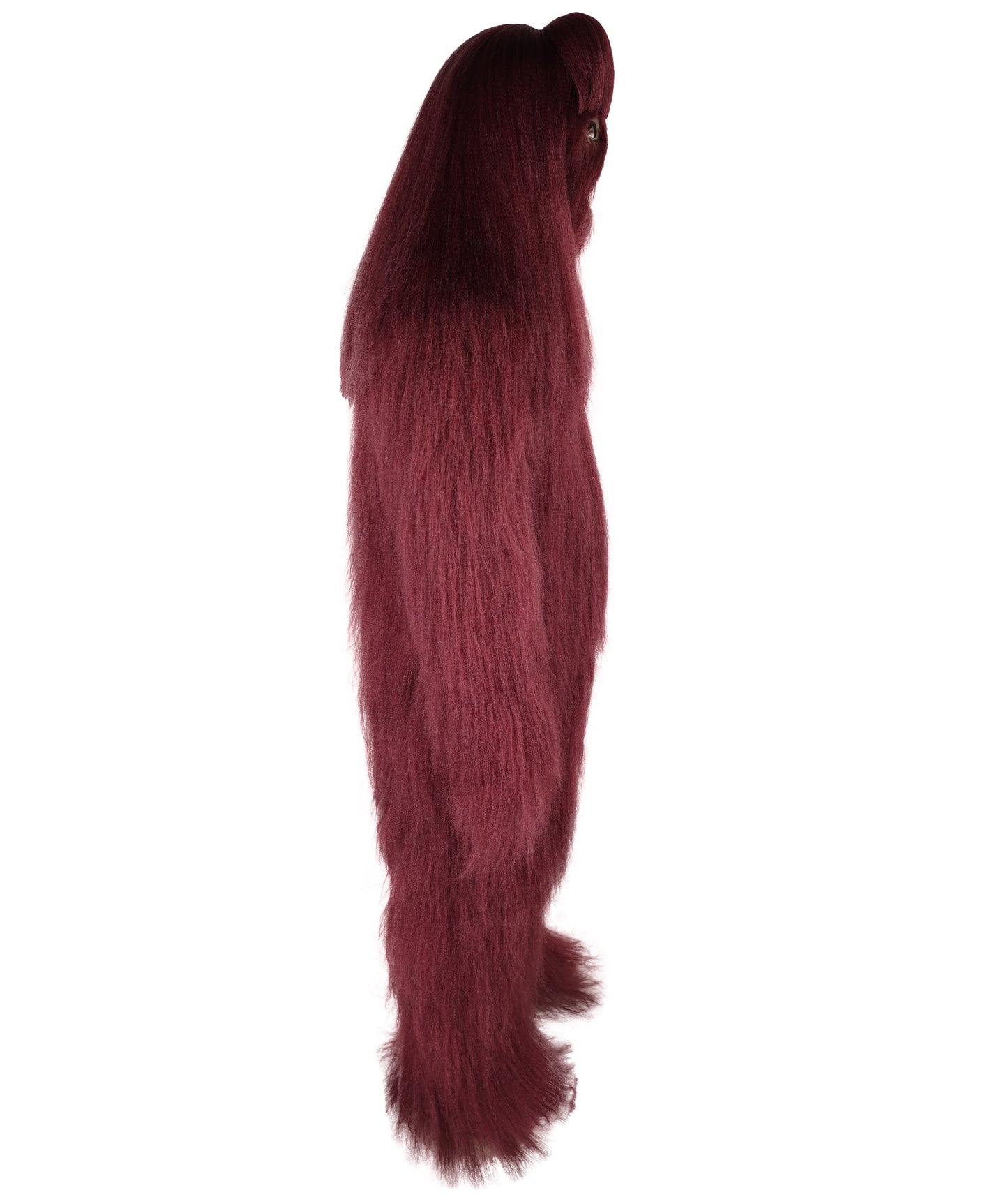 HPO Unisex Extreme Hairy Person Costume, Mask and Bundle - Full-Body Hair Suit Extra-Long Ash Brown Costume Wig for Halloween, Cosplay & Parties