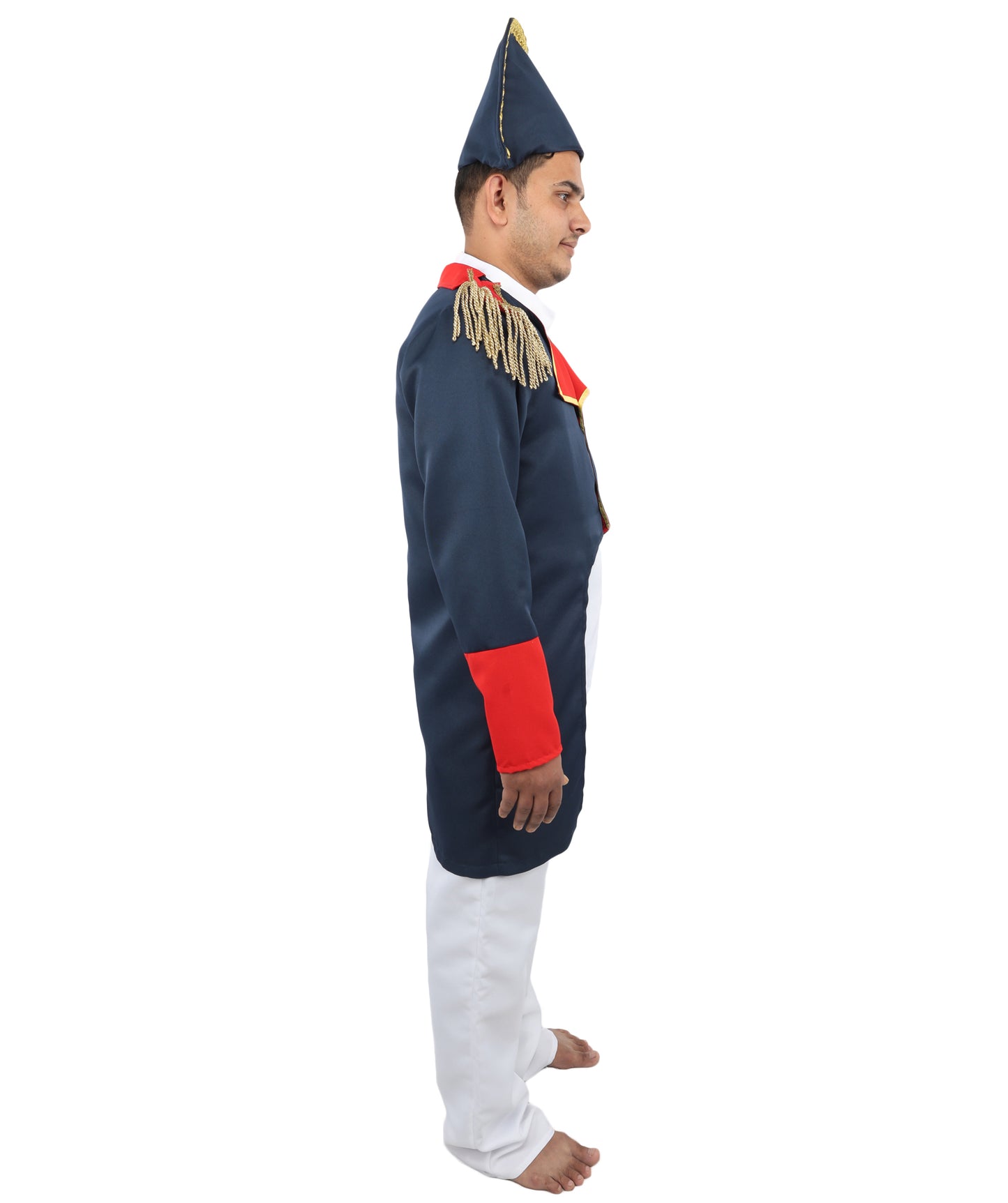 HPO Men’s Military Emperor Style Costume - Formal Command Ornate Jacket | Event Appearance for Theme Nights, Performances