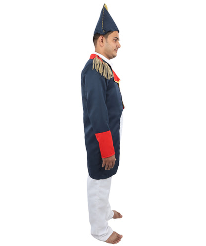 HPO Men’s Military Emperor Style Costume - Formal Command Ornate Jacket | Event Appearance for Theme Nights, Performances
