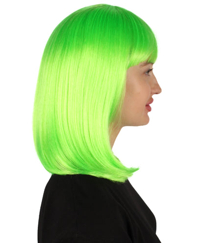 HPO Women's Shoulder Length Bob Wig Collection | Straight Halloween Wig Multiple Color Option | Premium Breathable Capless Cap