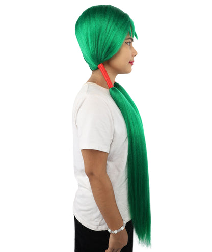 HPO Women's Extra Long Pigtail Wig | Multicolor Options | Floor Length Straight Twin Tails with Bangs, Heat Friendly Synthetic Fiber & Adjustable Cap | Halloween, Fairy Roleplay, Magical Girl Theme, Theater & Carnival