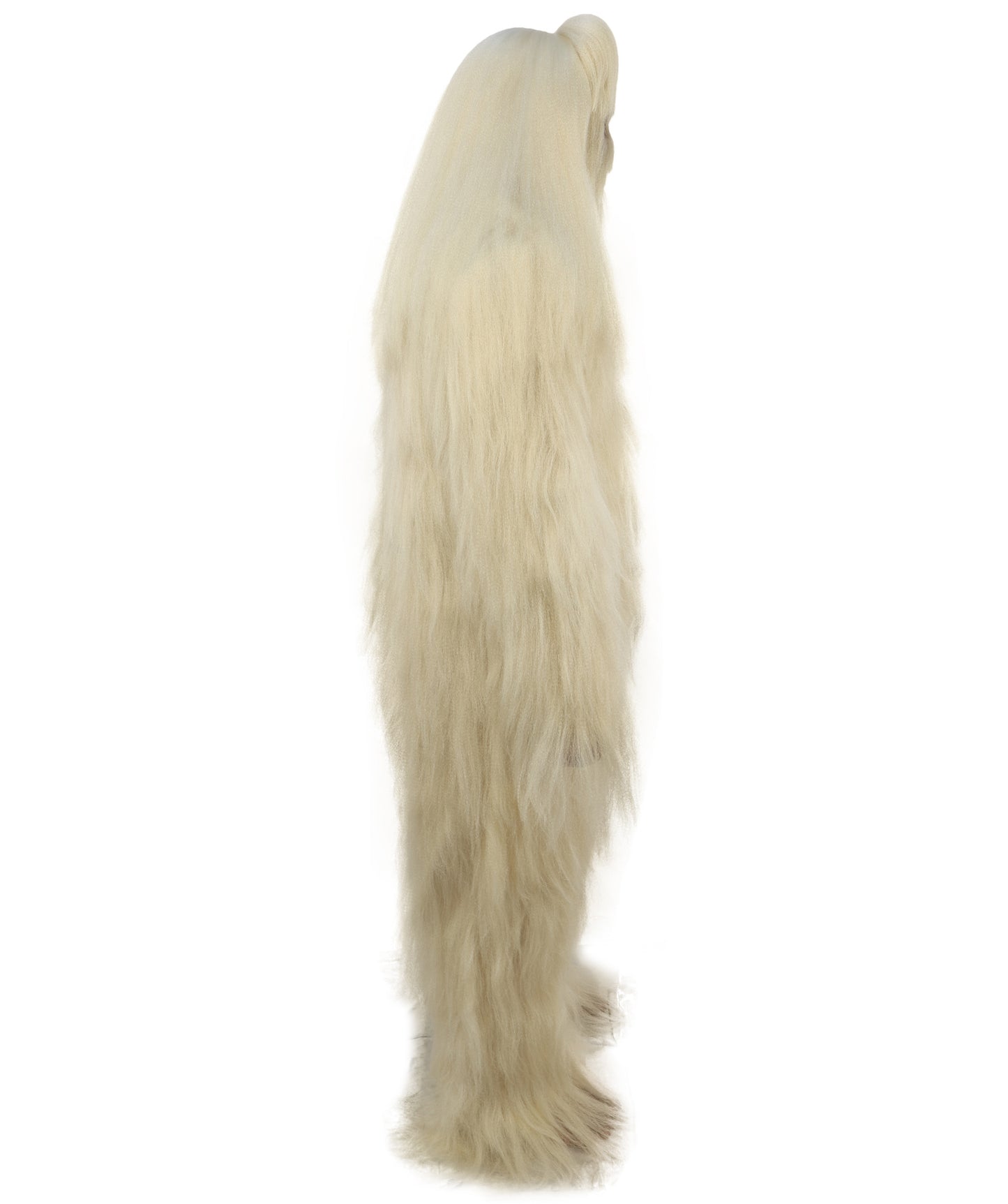 HPO Unisex Extreme Hairy Person Costume, Mask and Bundle - Full-Body Hair Suit Extra-Long Ash Brown Costume Wig for Halloween, Cosplay & Parties