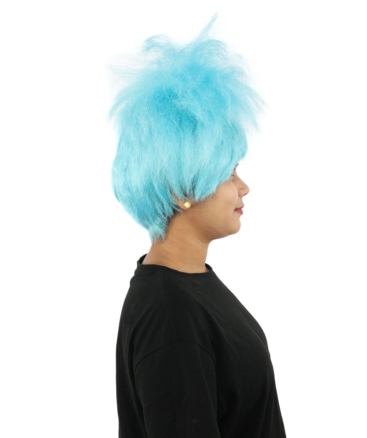 HPO Women’s 15-Inch Orange Spiky Troll Wig | Fun Animated Character | Bright and Bold Look for Halloween, Cosplay, and Themed Party