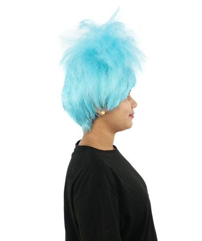 HPO Women’s 15-Inch Orange Spiky Troll Wig | Fun Animated Character | Bright and Bold Look for Halloween, Cosplay, and Themed Party