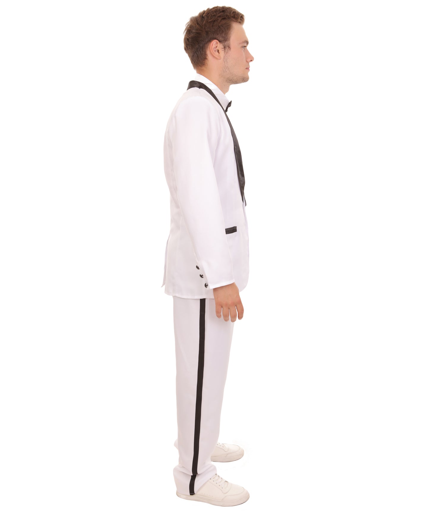 Men’s Jump Street Cop Movie White Tuxedo Black Bow Tie | All Sizes