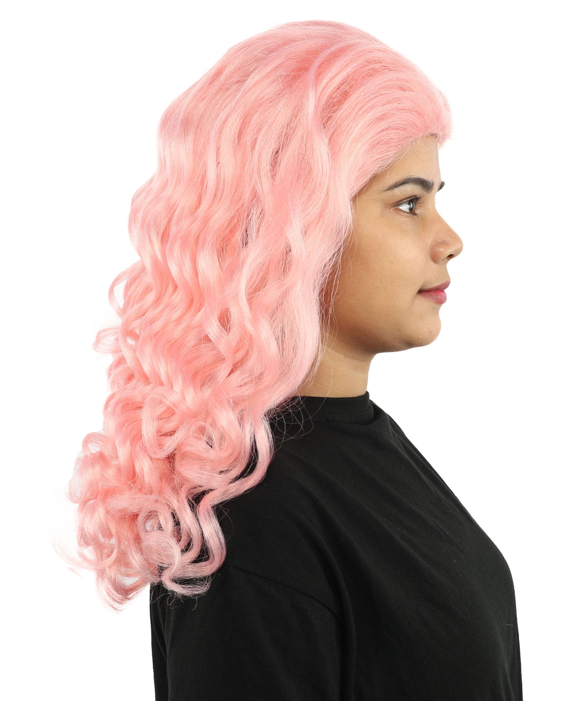 HPO Adult Women’s 16-Inch Medium Wig with Soft Curls | Multiple Color Options | Ideal for Cosplay, and Themed Events | Elegant, Versatile Hairpiece for Various Looks
