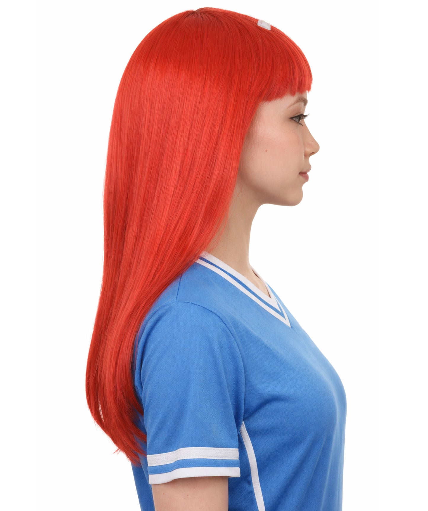 Switzerland Flag Sport Party Long Bob Wig | Premium Breathable Capless Cap