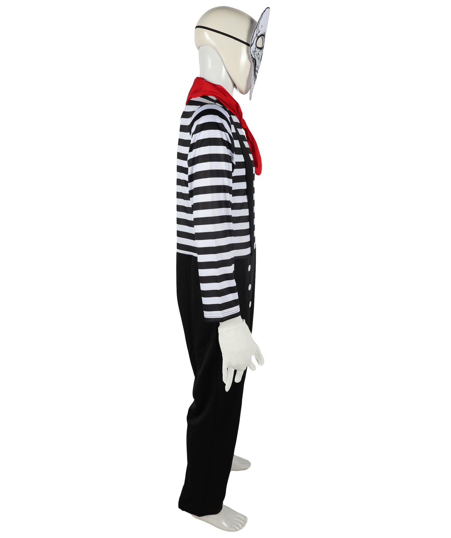 HPO Adult Men’s Classic Black and White Mime Costume – for Halloween and Themed Parties
