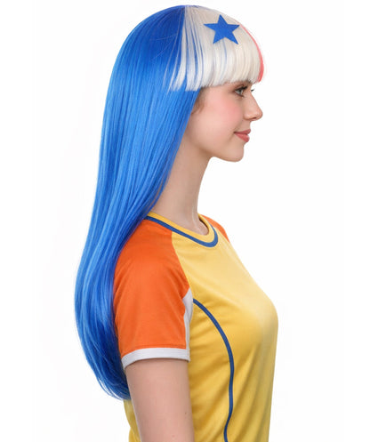 Panama Flag Sport Party Long Bob Wig | Premium Breathable Capless Cap