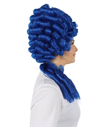 HPO Women's Colonial hairstyle Curly Multiple color Wig I  Premium Breathable Capless Cap Design I  Multiple Color Options I Flame-retardant Synthetic Fiber