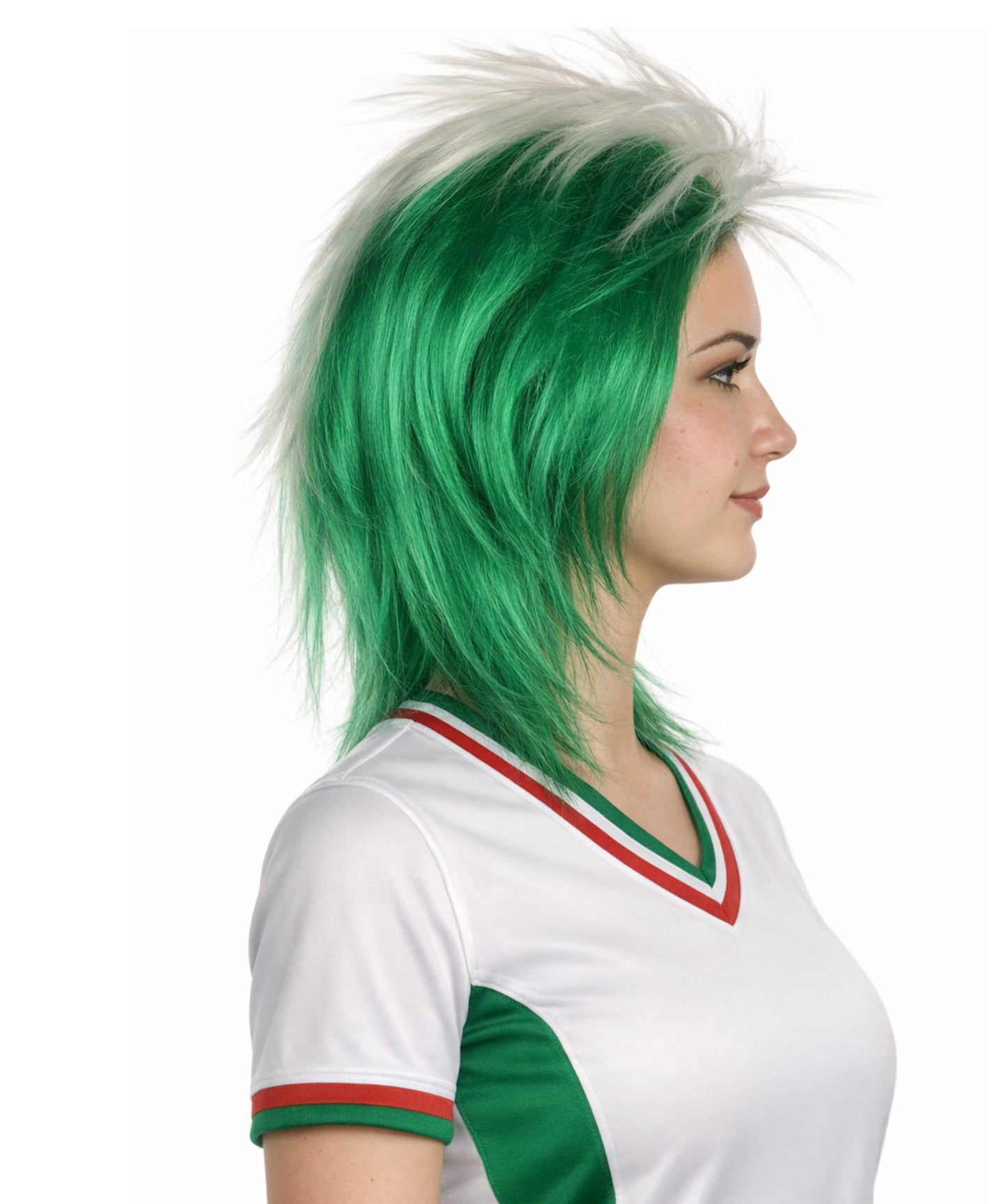 Nigeria Flag Sports, 80's Mullet Wig | Premium Breathable Capless Cap