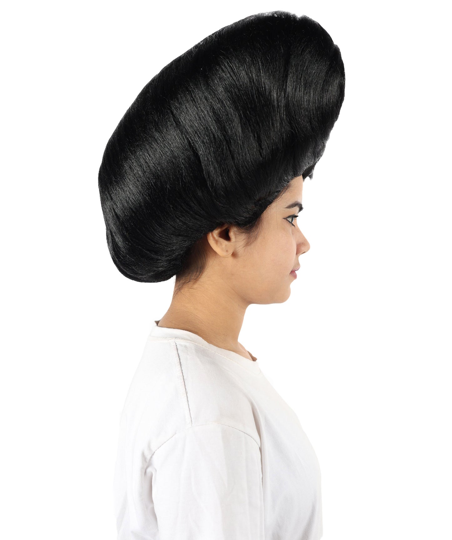 Women’s Supermodel Horn-shaped White Hair Updo Full Wig I Perfect for Halloween I Flame-retardant Synthetic Fiber