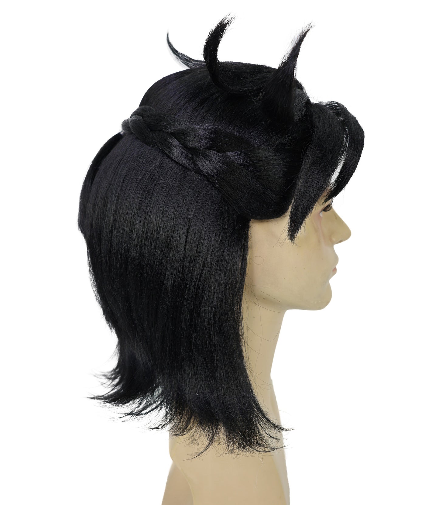 HPO Unisex Anime Role-playing Game Multiple Color Wig with Ponytail