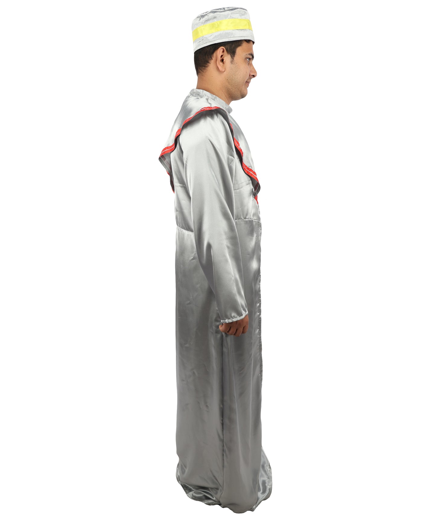 HPO Wizard Elder Deluxe Adult Grey Costume | Long Robe, Hat & Accessories | Magical Fantasy Outfit for Halloween, Cosplay, Parties & Stage Roleplay