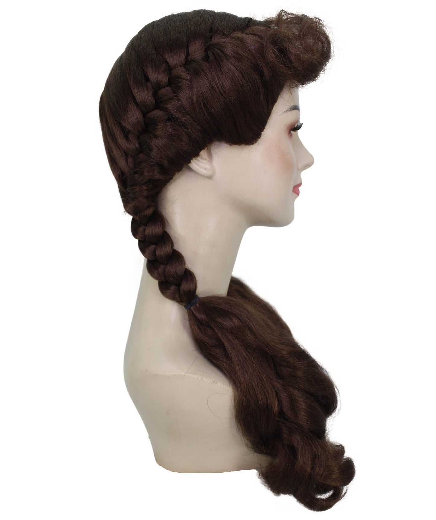 HPO Women's Fictional Charcter Medium Brown Pigtails Wig I Halloween Wig I Flame-retardant Synthetic Fiber