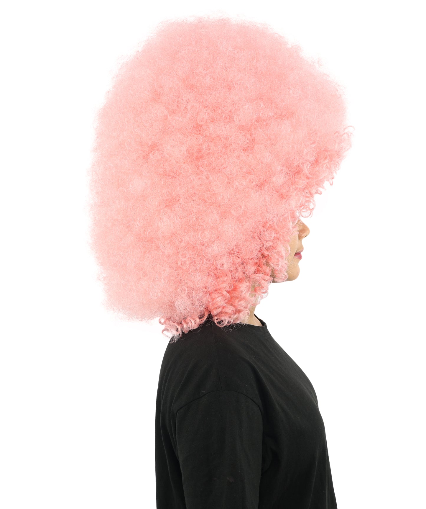 HPO Women's Giant White Glitter Afro Wig | Massive Puffy Sparkle Hair with Silver Sheen, Synthetic Fiber & Breathable Cap | Halloween, Troll Roleplay, 70s Disco Party, Theater & Funny Costume