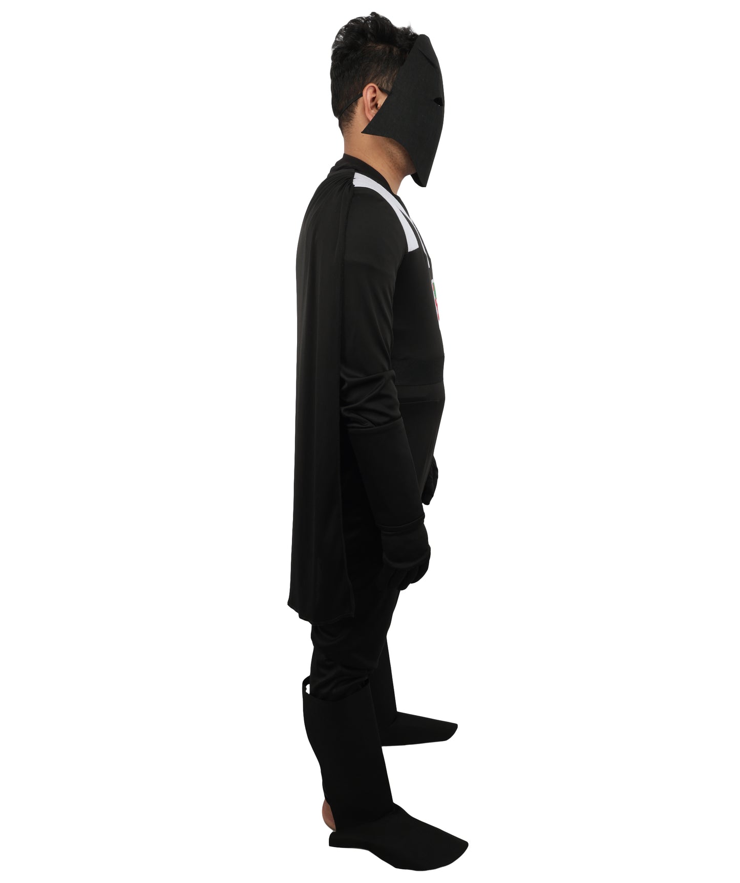 HPO Men's Youth Deluxe Black Evil Costume With Mask | Premium Tv Admired Outfit