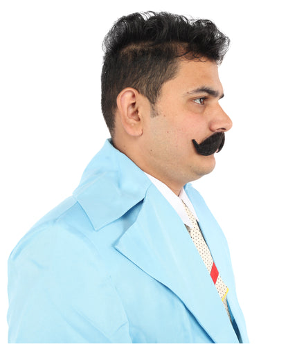 Men's Hook Style Moustache Set | Black Fancy Facial Hair