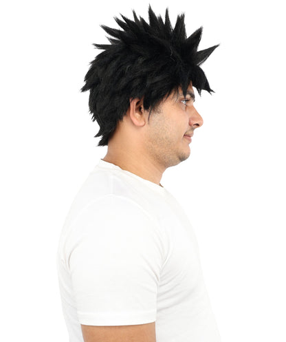HPO Adult Men's Japanese Superhero Manga Spiky Wig |  Multi Color Options