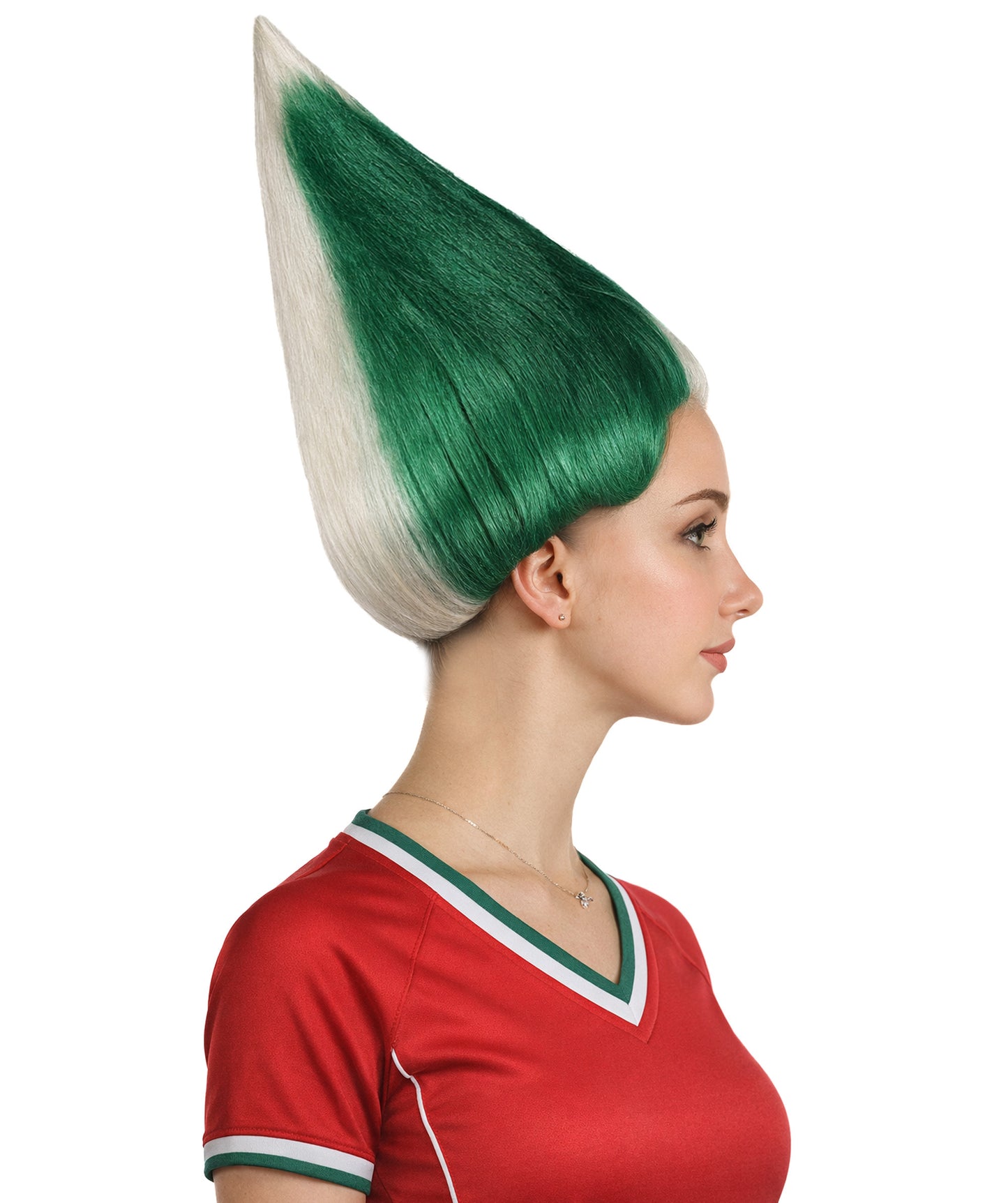 Mexico Flag Sport Troll Wig | Premium Breathable Capless Cap