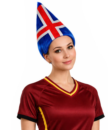 Iceland Flag Sport Troll Wig | Premium Breathable Capless Cap