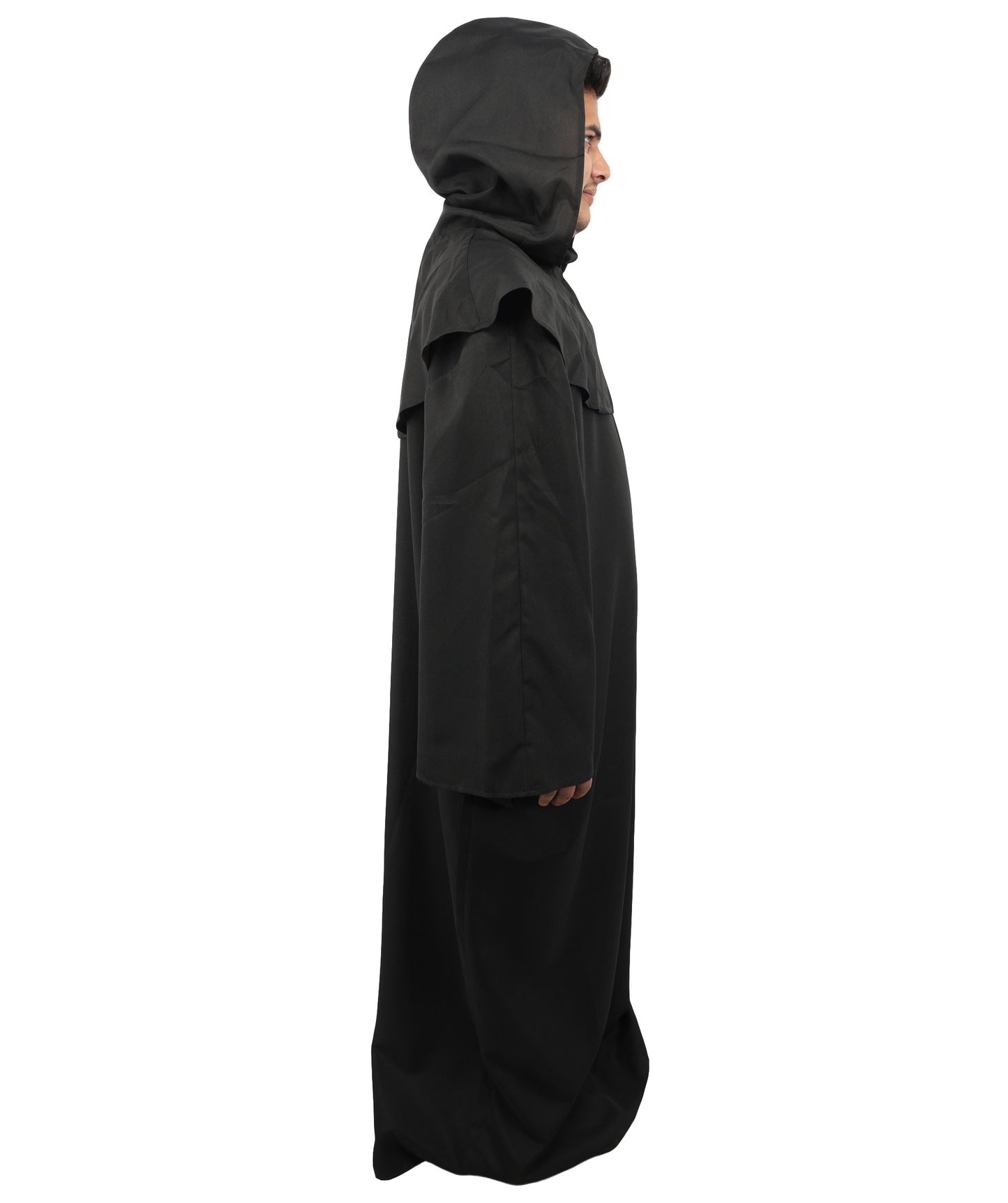 HPO Men's Deluxe Full-Length Layered Robe Costume - Black | Elegant and Stylish Outfit