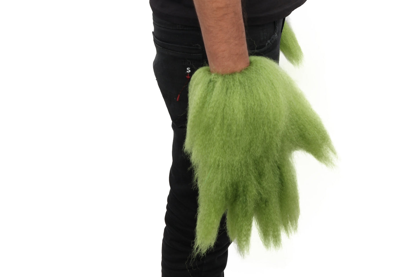 HPO Adult Unisex Banana Leaf  Furry Monster Grinch Costume | Christmas Santa Costume | Full-Body Fur Outfit with Long Fluffy Fabric | Ideal for Halloween, Cosplay & Party Events