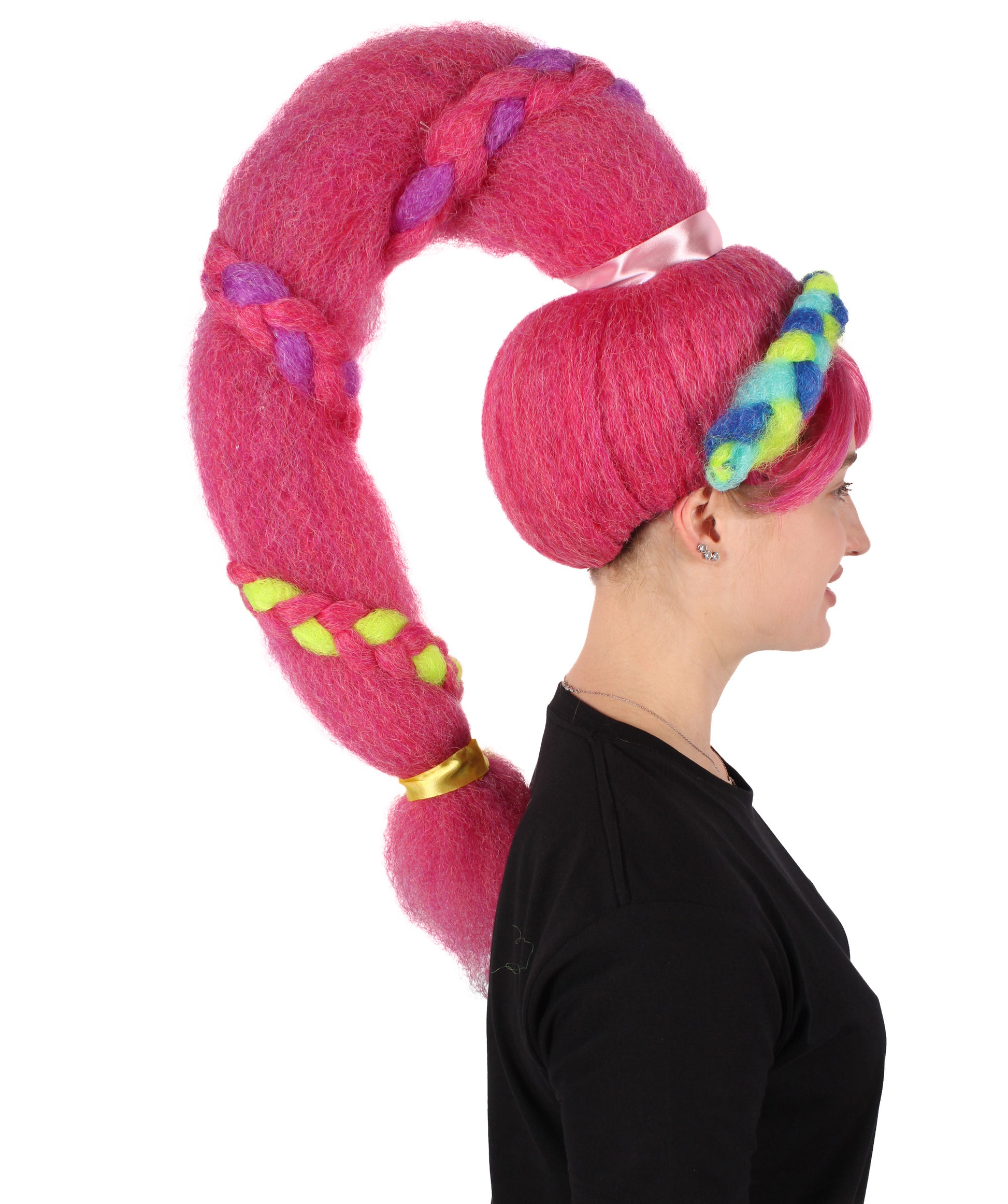 Movie Pink Troll Twisted Wig