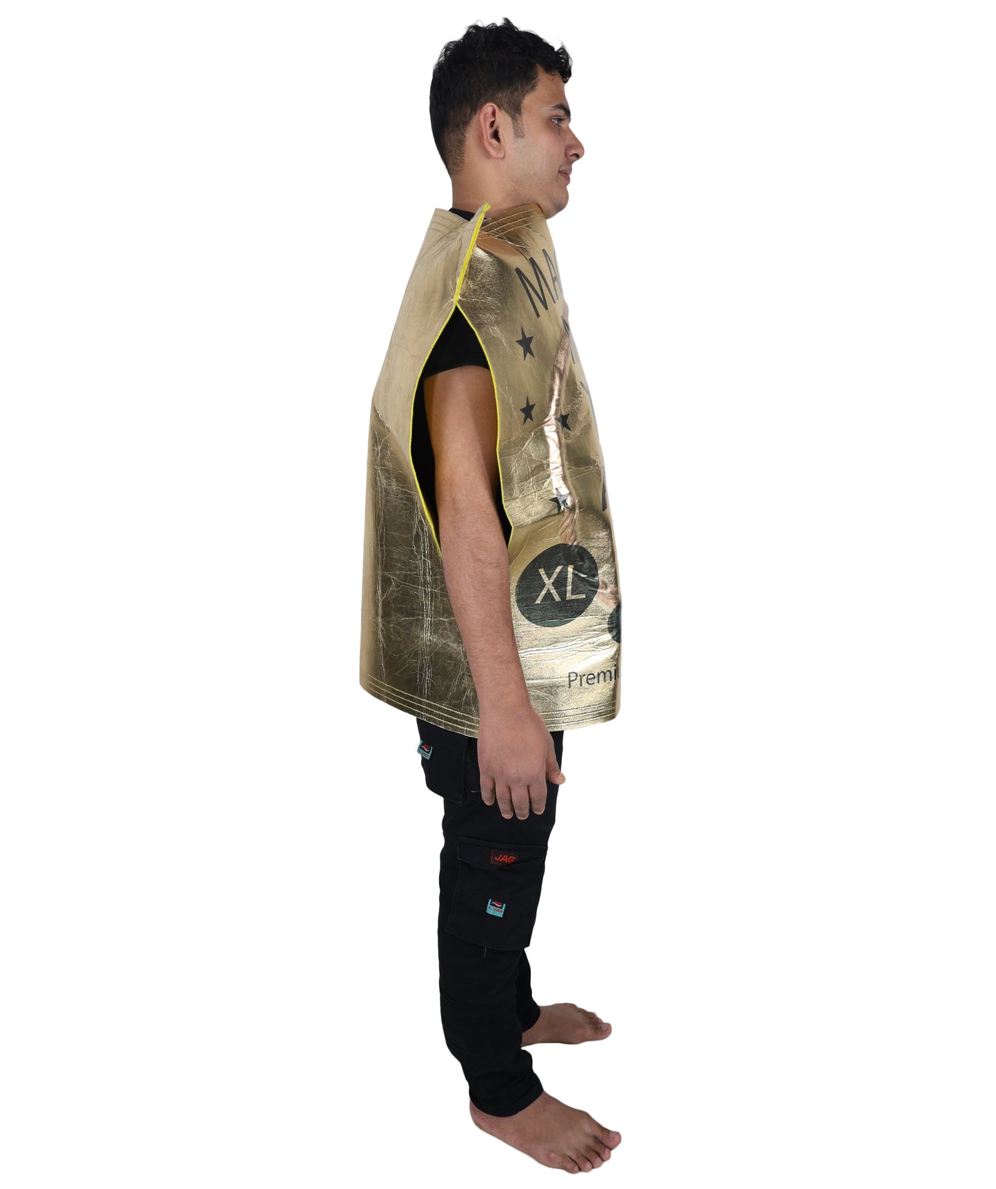 HPO Men’s Hilarious Gold Magic Condom Costume | Suitable for Halloween | Flame-retardant Synthetic Fabric
