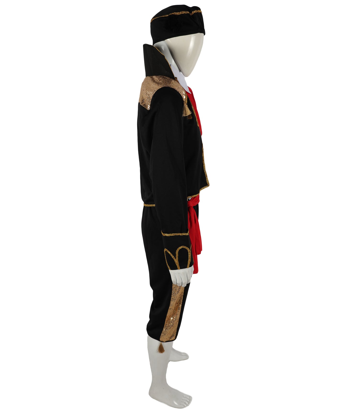 HPO Adult Matador Costume – Spanish Bullfighter Cap, Mukup, Pant, T-Shirt Outfit for Halloween and Theatrical Events