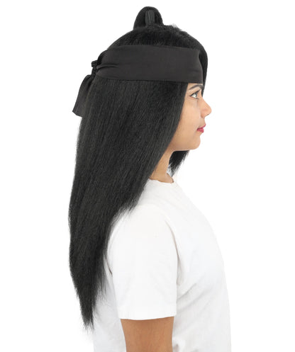 Women's High Ponytail Ninja Wig | Multiple Color Options | Create of synthetic fiber, long straight texture with top-tied fountain, breathable base | Cosplay, Halloween, theater, party, performance, costume events