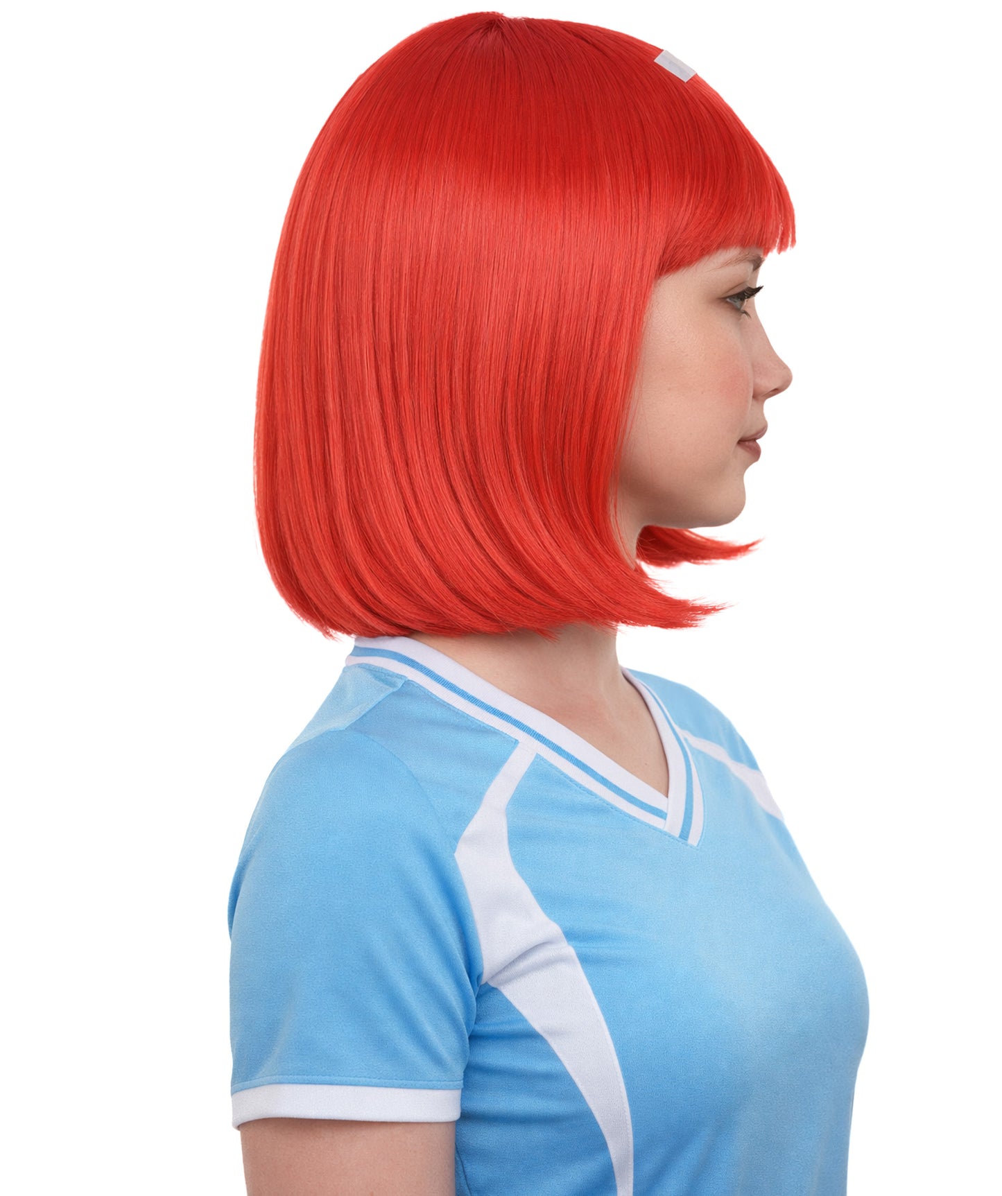 Switzerland Flag Sport Party Bob Wig | Sexy Halloween Wigs | Premium Breathable Capless Cap
