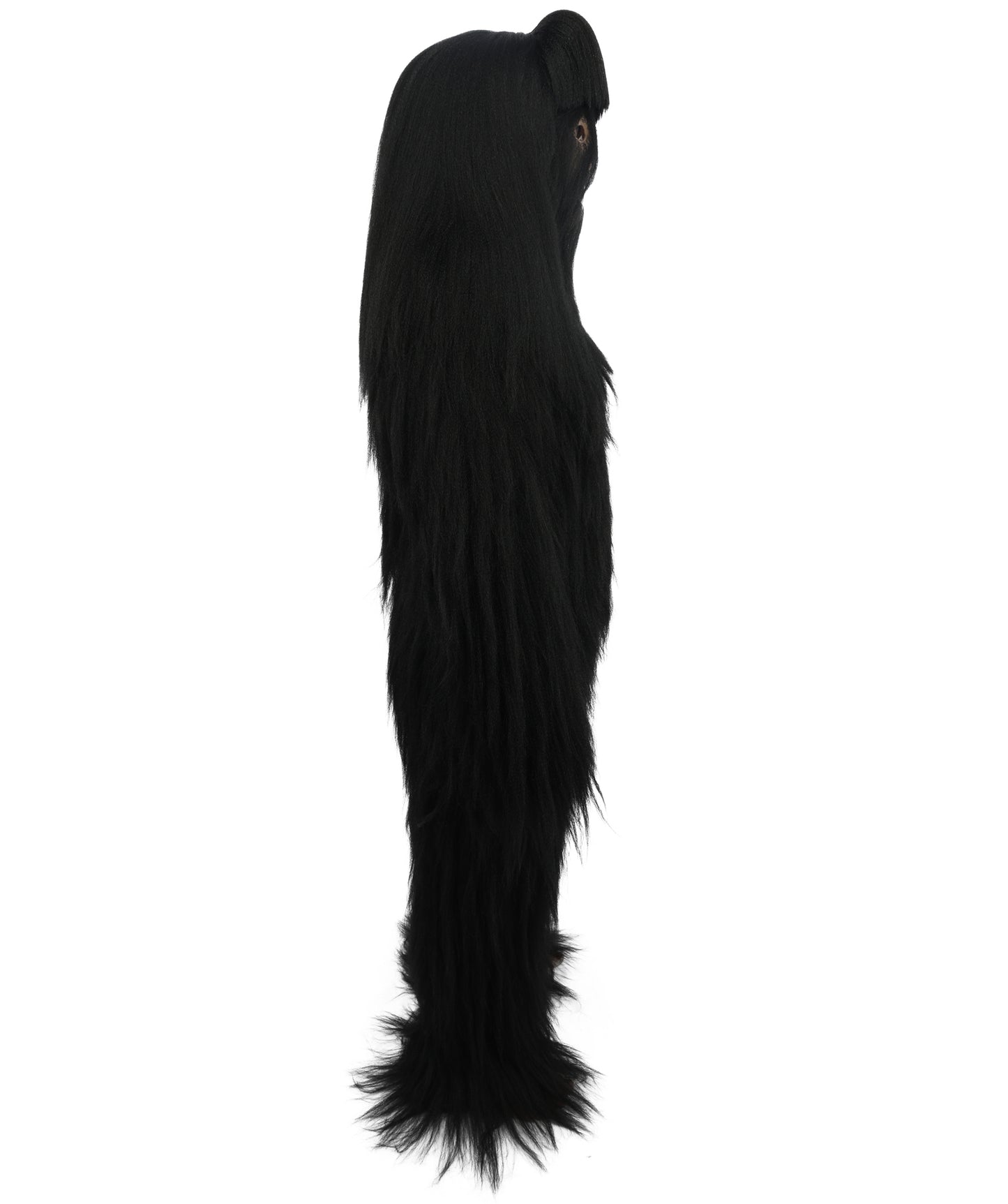 HPO Teen Extreme Hairy Person Costume Bundle & Mask Set - Full-Body Hair Suit Extra-Long Costume Wig for Halloween, Cosplay & Parties - Multiple Color Options