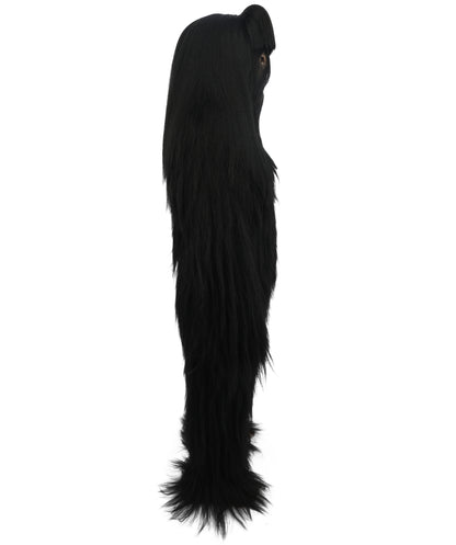 HPO Teen Extreme Hairy Person Costume Bundle & Mask Set - Full-Body Hair Suit Extra-Long Costume Wig for Halloween, Cosplay & Parties - Multiple Color Options