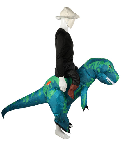 HPO Unisex Dino Rider Costume – Fierce Dinosaur and Rider Outfit for Halloween,Festivals – Lightweight, Comfortable, One Size Fits Most