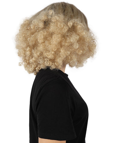 HPO Women's Fluffy Curly Textured Bob Wig I Flame-retardant Synthetic Fiber