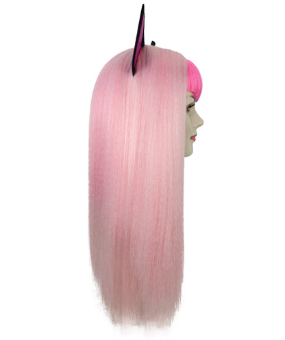 Teens Fictional Glamorous Pop Star Multiple Color Long Straight Wig| Halloween and Cosplay Wig | Flame-retardant Synthetic Fiber