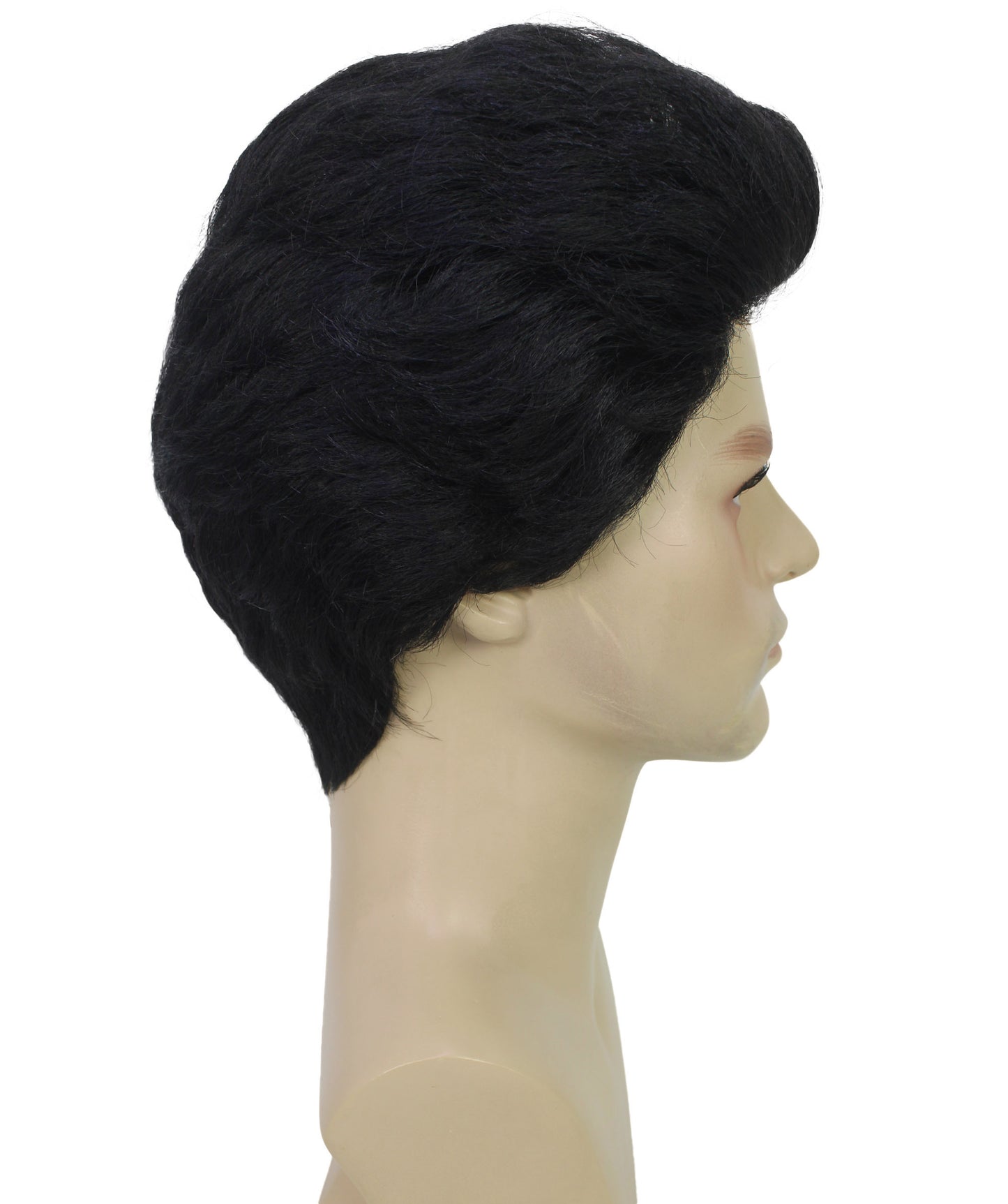 HPO  Men's American Stand-up Comedian Short Multiple Wig, Breathable Capless Cap, Flame-retardant Synthetic Fiber