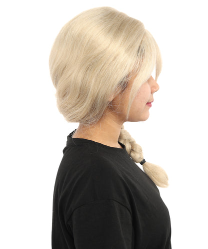 HPO Women’s Blonde Braided Wig – Princess Inspired Long Braids for Cosplay, Fantasy Hair | Warrior Hairpiece for Themed Events, Costume Parties & Creative Dress Up