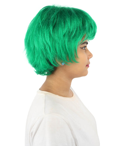 HPO Adult Women's Short Silver White Pixie Wig  | Edgy Layered Cut with Bangs | Synthetic Hair Wig for Stage Fashion, Cosplay, Halloween & Bold Party Looks