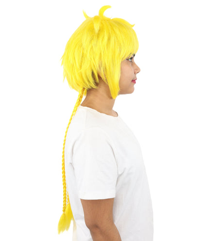 HPO Adult Women's Animal Ear Braided Wig | Multiple Color Options | Synthetic fiber, short bob with sculpted ears and long micro-braids, breathable base | Party, Halloween, theater, drag, performance, costume events