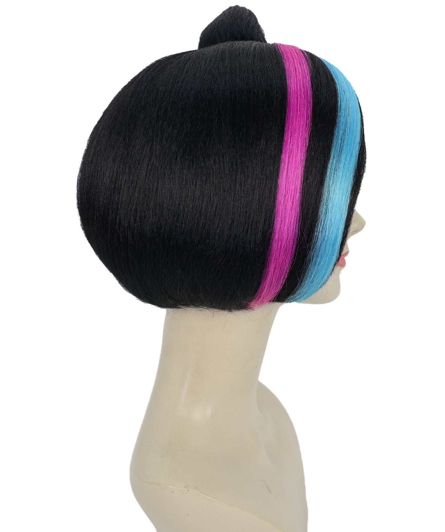 HPO Women’s Lucky Multicolor Wig, Synthetic Fiber Party Hairpiece with Breathable Cap