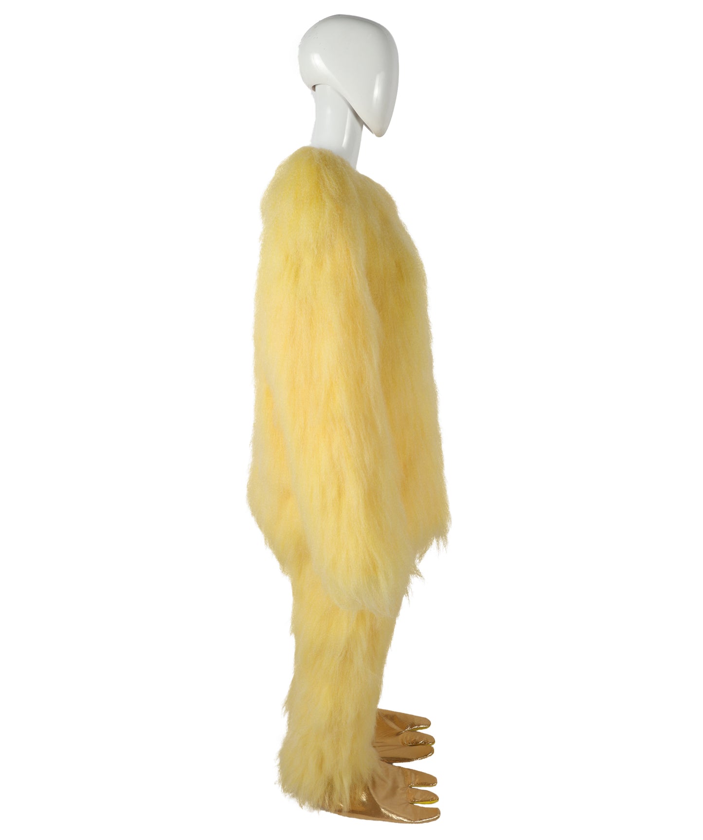 HPO Unisex Yellow Monster Mascot Costume, Mask and Bundle | Full Body Plush Furry Suit with Headpiece, Hands & Feet | Fun Cartoon Outfit for Halloween, Parades & Stage Performances