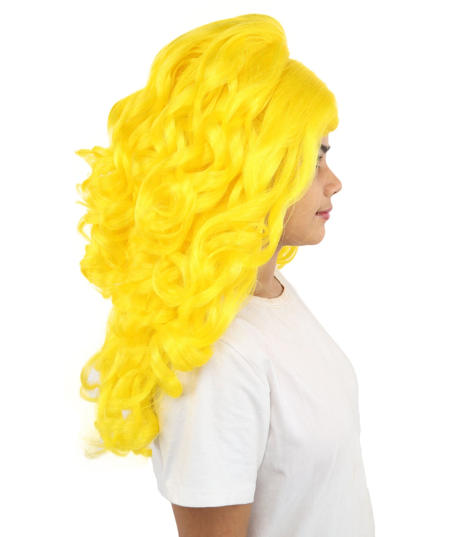 HPO Adult Long 20-Inch Curly Wig | Multiple Color Options | Ideal Cosplay, and Themed Parties | Soft, Natural-Looking, and Easy to Wear