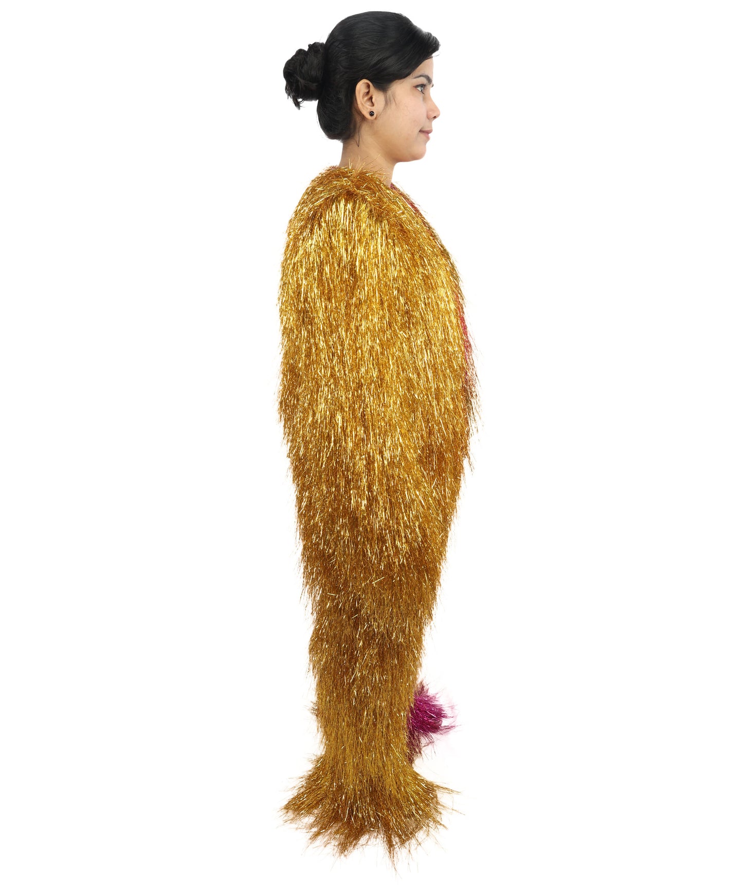 HPO Teen Extreme Hairy Two Part Costume Bundle & Mask Set - Full-Body Hair Suit Extra-Long Costume Wig for Halloween, Cosplay & Parties - Multiple Color Options
