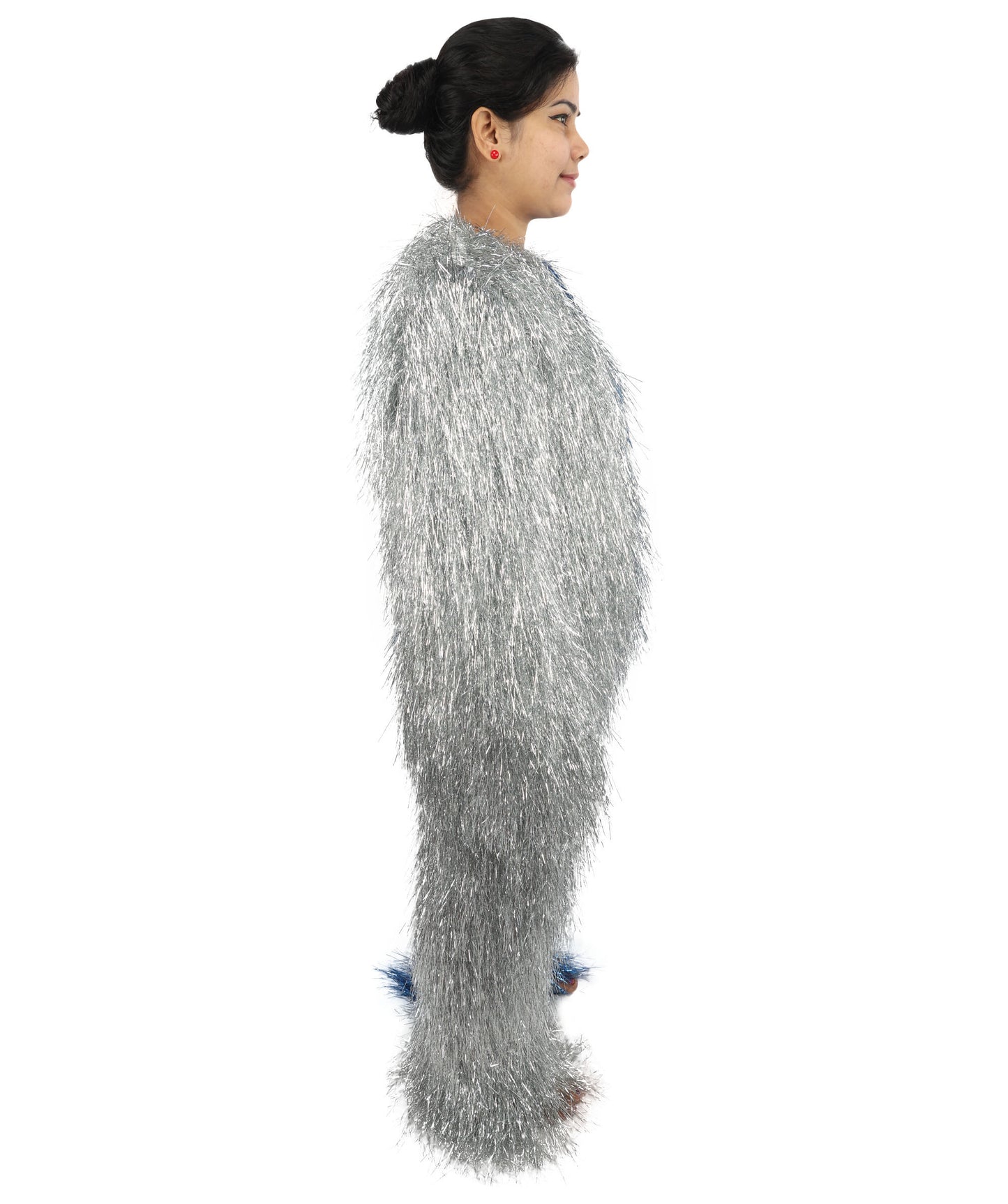 HPO Teen Extreme Hairy Two Part Costume Bundle & Mask Set - Full-Body Hair Suit Extra-Long Costume Wig for Halloween, Cosplay & Parties - Multiple Color Options